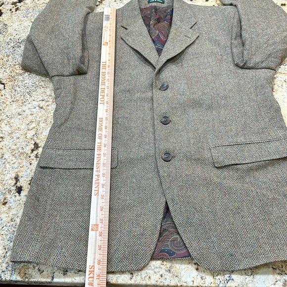 Vintage Lauren Ralph Lauren Green Label Tweed Wool Blazer - Picture 13 of 15